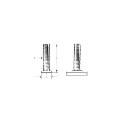 CD Threaded Flanged Weld Studs